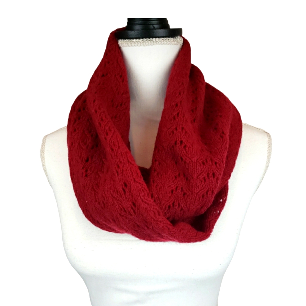Celeste Wool & Cashmere Infinity Scarf in Burgundy